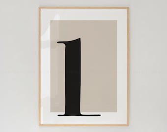 Letter l Print: Beige Initial Typography Art (Digital Download)