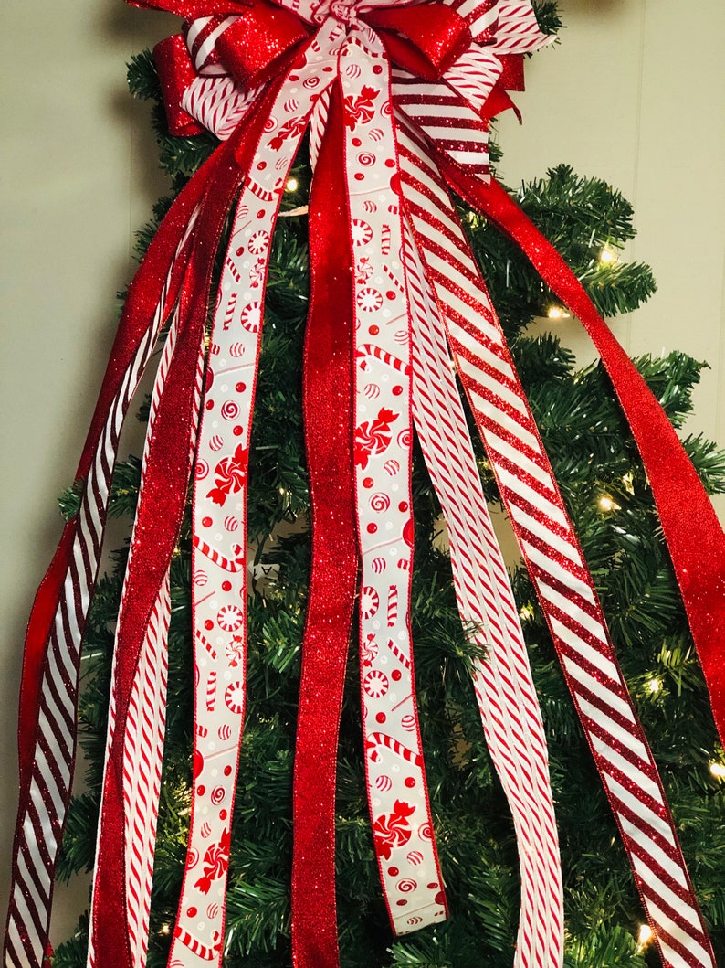 Candy Tree Topper Christmas Tree Topper Peppermint Tree Topper