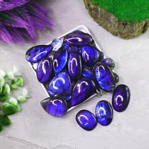 Cabochon in pietra preziosa labradorite premium con lucentezza blu intenso brillante - Perfetti per gioielli / Alta qualità AAA / Fatto a mano / Prezzo all'ingrosso