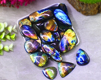 Handmade Purple Labradorite Gemstone Cabochons – AAA Jewelry Stones