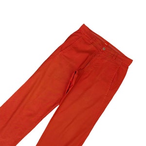 W32x30 Baggy Pants Hugo Boss Orange Wide Leg Pants Jnco Style Y2k Vintage Surfing Skate Hip Hop Rapper Streetwear Dogtown Ecko Unltd Waist32