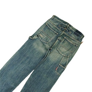 W32x30.5 Crazy Vintage Y2k Quench Carpenter Distress Jnco Style Baggy Wide Loose Leg Jnco Southpole Fubu Pelle Pelle Y2k Streetwear Size 32