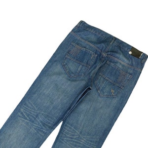 W38x34.5 Baggy Jeans Rocawear Emroidered Logo Wide Leg Jeans Y2k Streetwear Vintage Hip Hop Rapper Jnco Dogtown Southpole Fubu  Waist 38