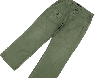 Vintage 1950s OG 107 13 Star Button Fatigues Pants With Button Fly