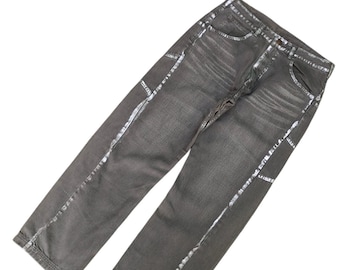 Vintage 90s Edwin 505X Selvedge Jeans: Distressed Wide Leg, Size