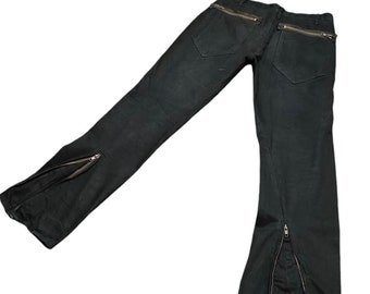 Flare Jeans Tornado Mart Japan Waxed Leopard Denim Bootcut Flare Jeans Tornado Mart Japan Waxed Leopard Denim Bootcut