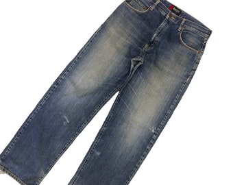 Vintage 90s Edwin 505X Selvedge Jeans: Distressed Wide Leg, Size