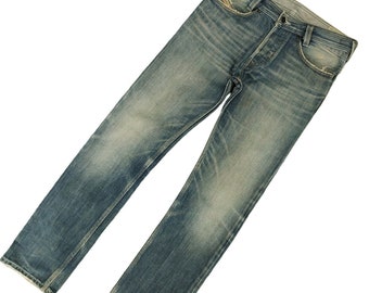 【LOWBOX】 Damage Design Denim LOWBOX Nice Design‼️“LOWBOX” Ripped Distressed Denim Pants
