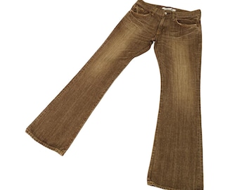 Edwin XV Flare Jeans W32: Faded Denim Bootcut, Y2K Vintage