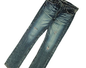 Vintage 90s Denime Orizzonti Japan Denim Jeans Button Style
