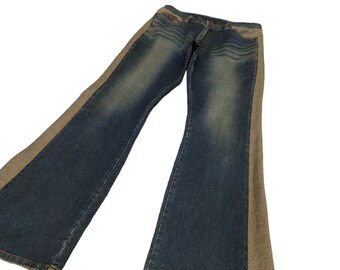 W30x31.5 Flare Jeans Ecox Two Tone Clawamark Bootcut Y2k