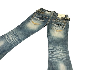 【LOLITA】AUTHENTIC DENIM SIZE29 Lolita Jeans Size 25 Fits W29xl31 Japanese Low Rise Bootcut Denim