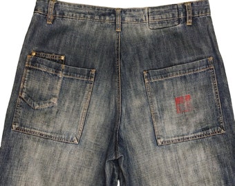 W32x29 Vintage Baggy Jeans Marithe Francois Girbaud Japan Hip Hop Y2k Jnco Style Streetwear Skateboards / Stussy / Hook-up /Waist 32
