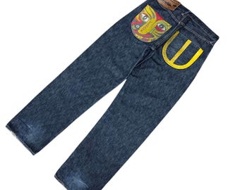Vintage Evisu Yamane Calvin Leong Selvedge Denim Jeans Waist 32 - Etsy