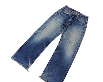 Vintage 90s Edwin 505 Selvedge Rusty Distress Denim Jeans, Kapital Undercover, Waist 30