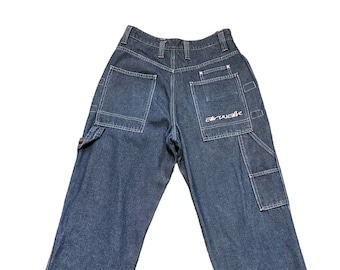 パンツ emostanceclub coated carpenter baggy Blur coated wide baggy carpenter jeans (Length/Waist/Thigh
