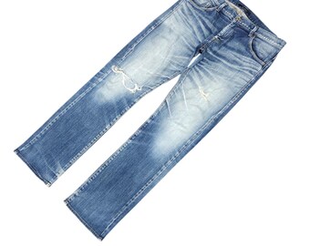 Vintage 90s Denime Selvedge Denim Jeans W30: Boro Pocket, Clawmark