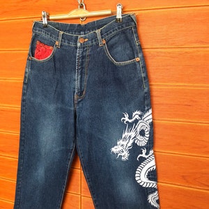 DRAGON Embroidered Baggy Jeans 