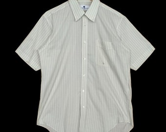 Camisa a rayas vintage Pierre Balmain Paris / Fabricada en Japón / Talla M