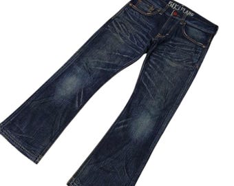 2000's edwin flare black denim fade y2k y2k 鬼フレア archive edwin