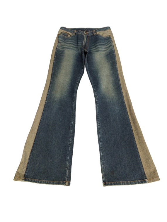 W30x31.5 Flare Jeans Ecox Two Tone Clawamark Bootcut Y2k