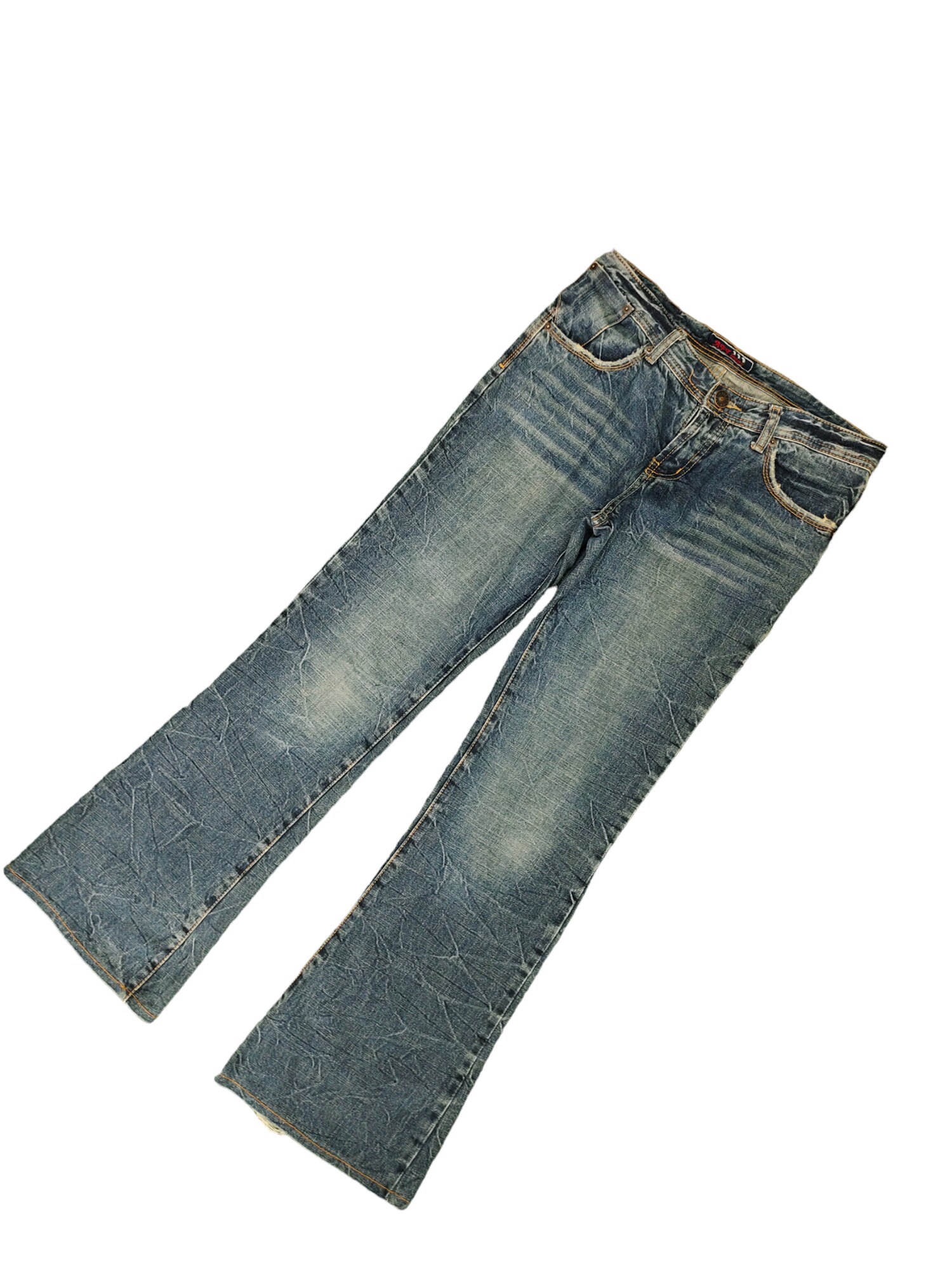 Distressed Flare Jeans Aft Japan - Y2K Boot Cut - Waist 29x30 - Etsy