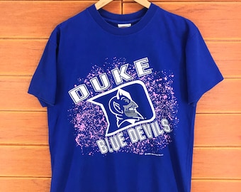 ビンテージ 半袖 スウェット blue devils 古着 Tシャツ ラグラン ヴィンテージ 80年代 デューク・ブルーデビルズ Tシャツ - ナツメグ