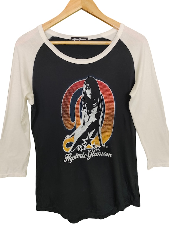 Hysteric Glamour Naked Girl Raglan Shirt / Vintage Hysteric Japan 