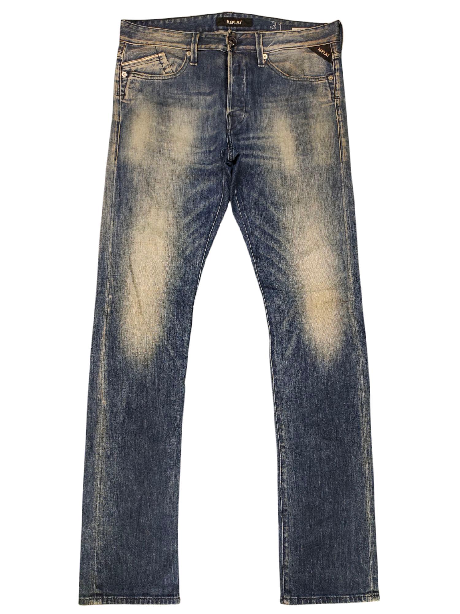 Vintage Y2K Replay Faded Denim Jeans - Clawmark Rusty Streetwear