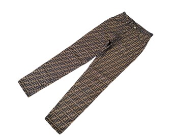 W25x28.5 Vintage Authentic OG Fendi Roma Zucca Denim Jeans