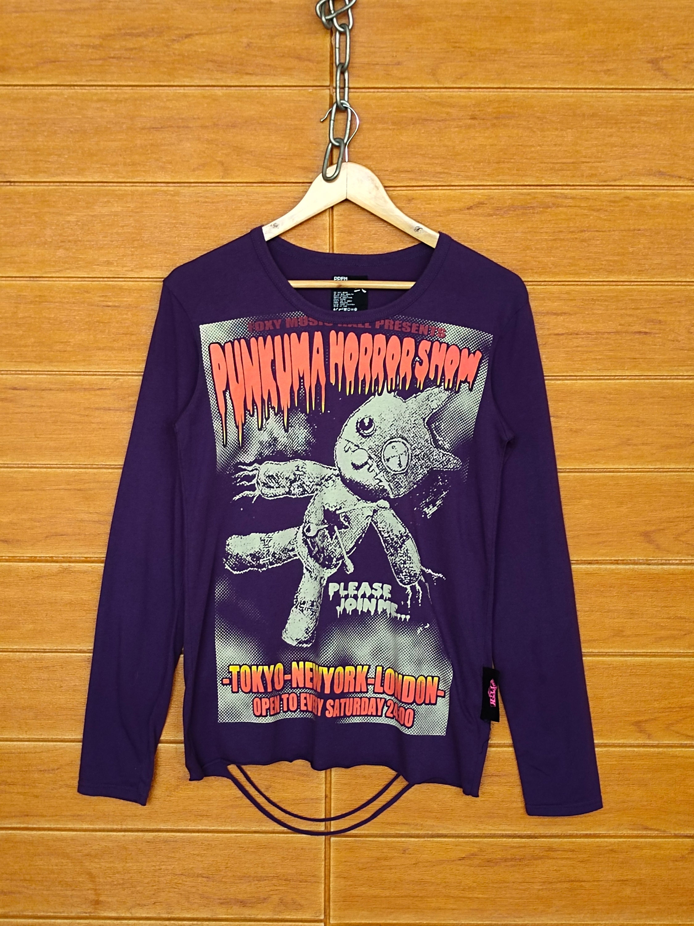Vintage Japanese PPFM Punkuma Horror Show Longsleeve T-shirt