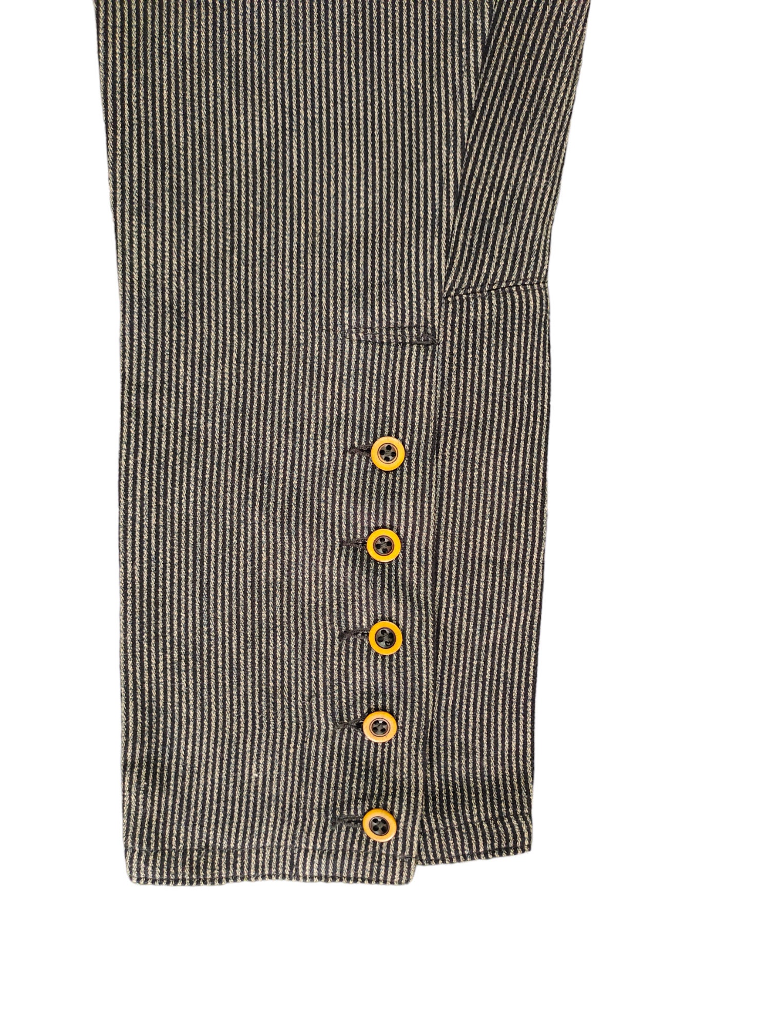 W30x23 Vintage 90s 45RPM Striped 3Q Pants Women Waist 30 Blue Blue