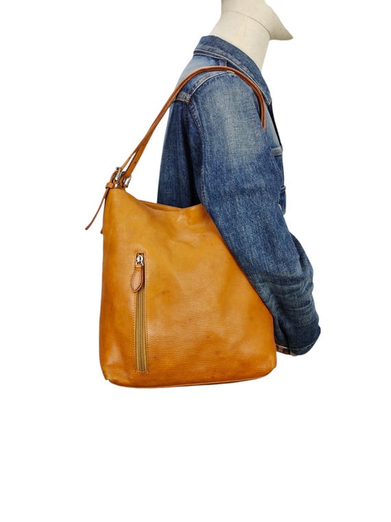 Vintage Beau Dessin Japan Leather Tote Bag