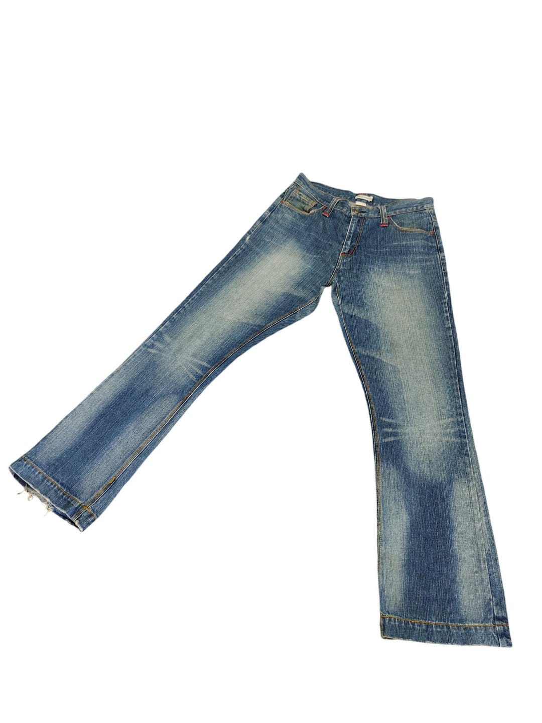 Vintage Flare Jeans W32: Distressed Y2K Bootcut Denim - Etsy