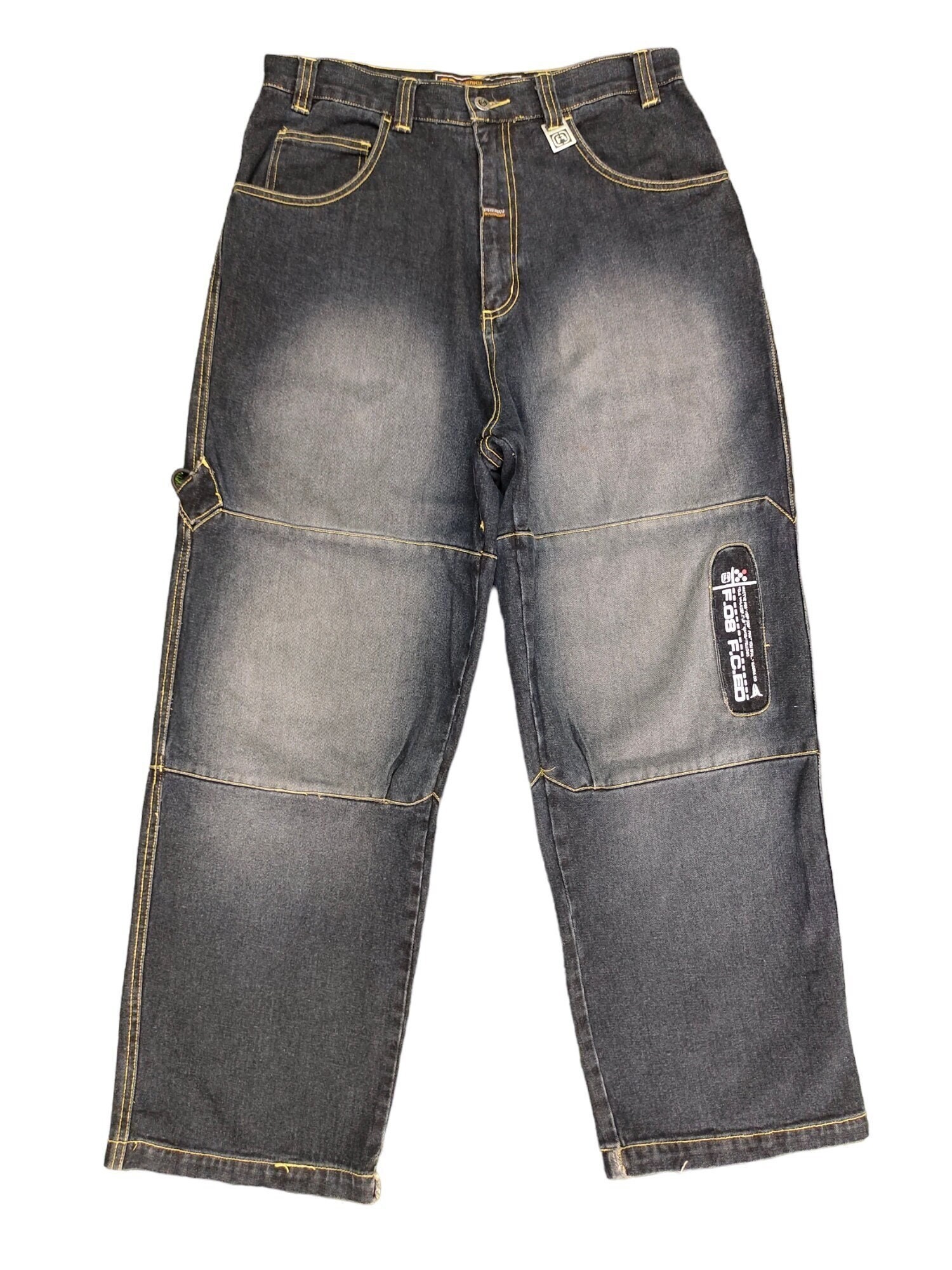 W33x28 Vintage Baggy Jeans Freaky Massive 808 Wide Leg Jeans W33x28 Vintage Baggy Jeans Freaky Massive 808 Wide Leg Jeans