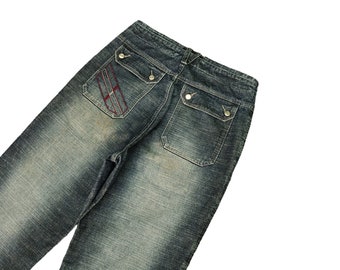 Veste En Jean Noir Phat Farm XXL - Vintage Années 2000 - Style Hip-Hop Streetwear Rare - Occasion Parfait État