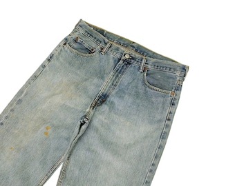 Vintage Levis 550 Jeans W36: Helle Waschung, Grunge Style