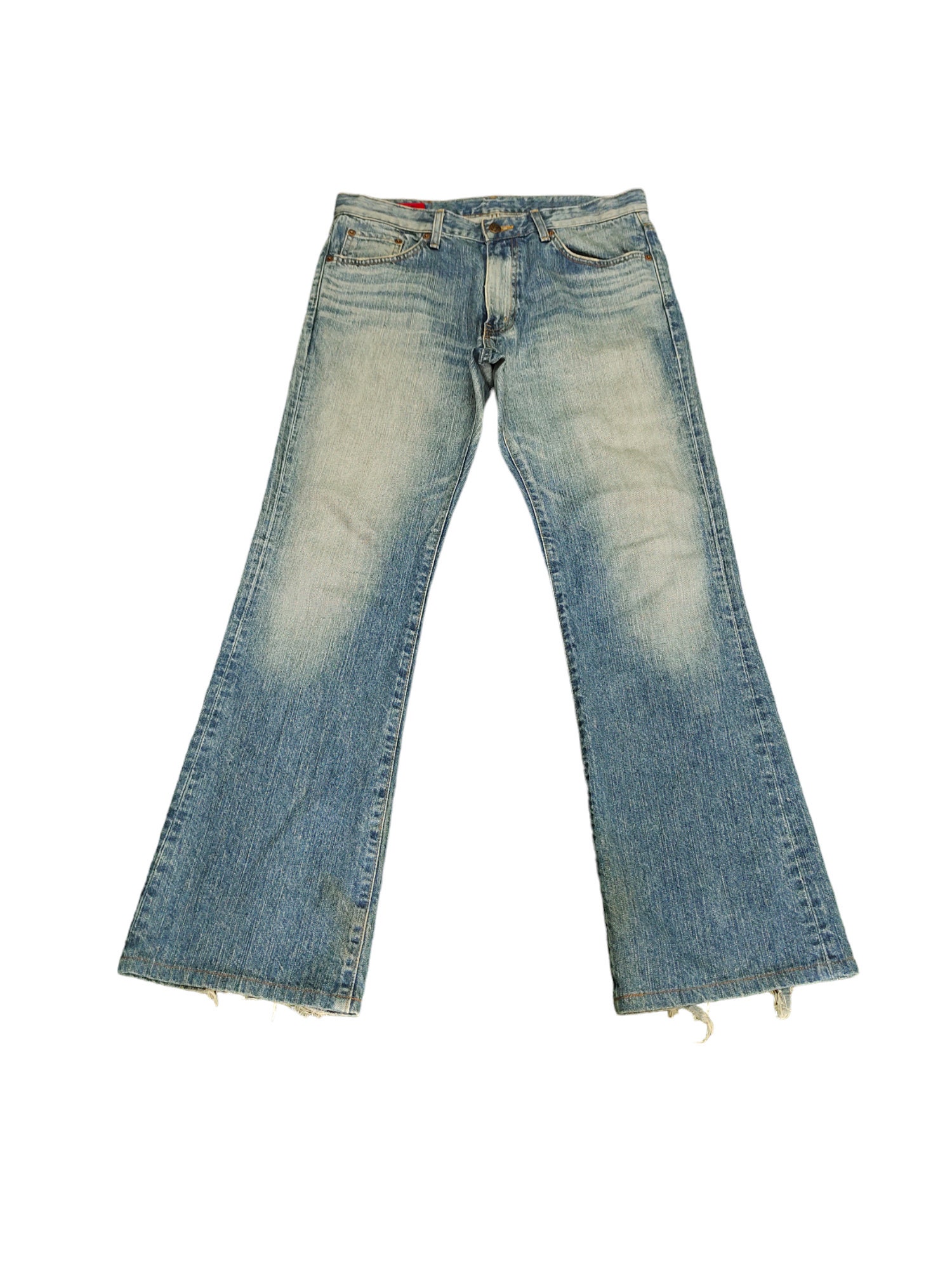 Vintage Edwin Flare Jeans 33x29.5: Faded Denim Bootcut - Etsy