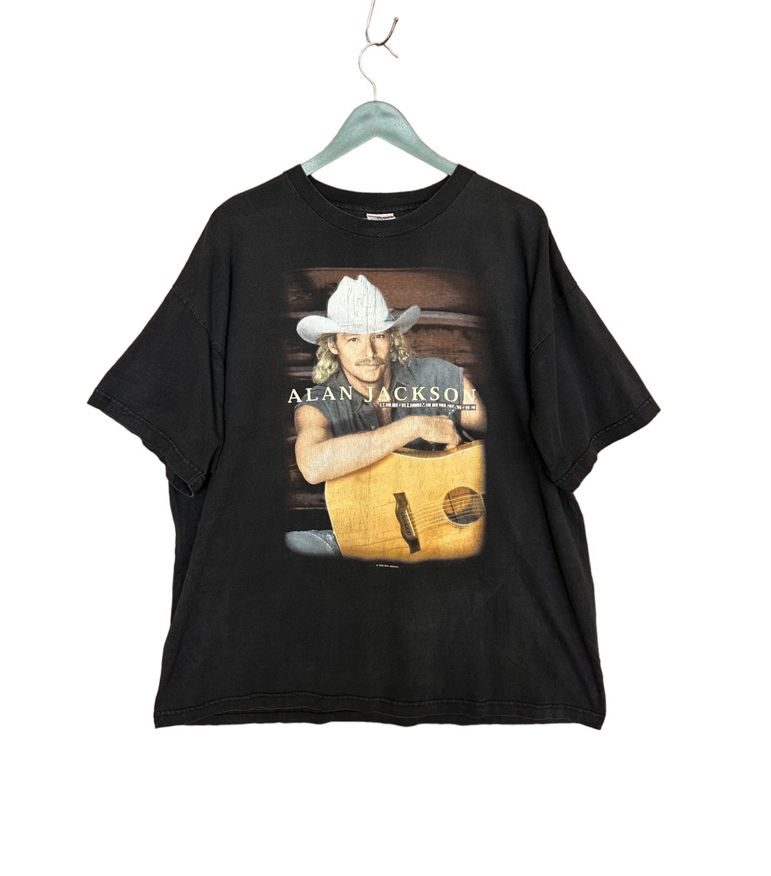 Vintage 90s Alan Jackson T-shirt: High Mileage Tour, Size XL - Etsy