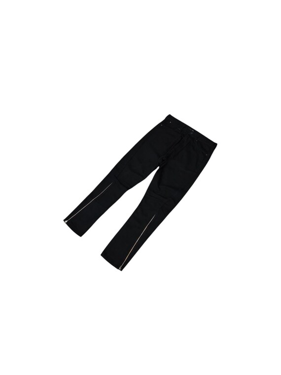 Lad Musician, Vintage Lad Musician Black Denim Jeans, Zipper Split Hem, Japan Made, Waist 30