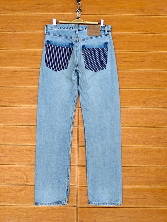 Size 32x31.5 Vintage LEVIS 501 Reconstructed By SA