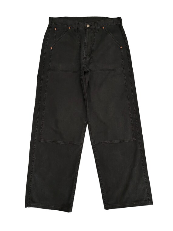 Vintage 1990s Bobson Double Knee Baggy Denim Pants Wide Leg Jnco 
