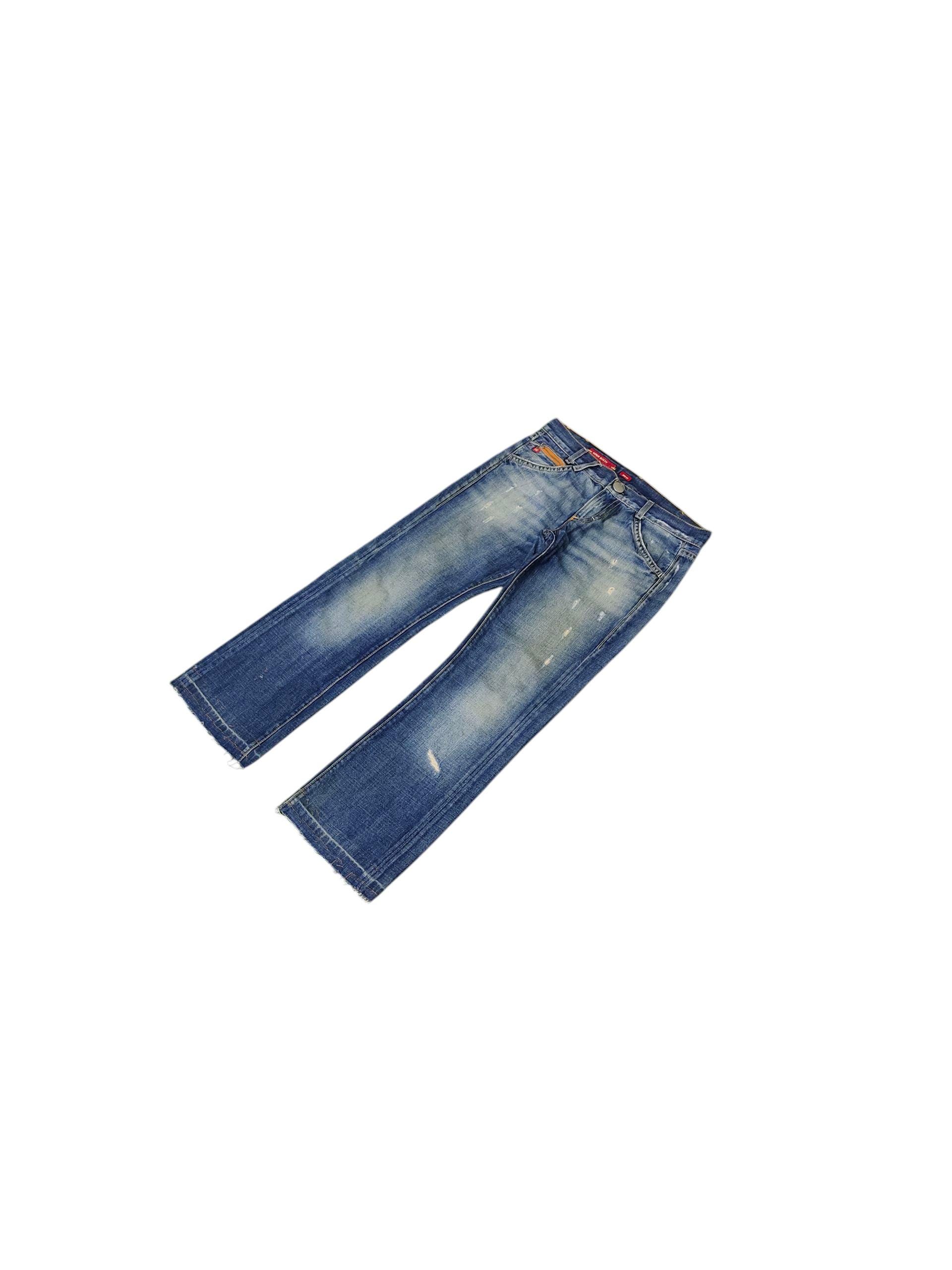 Vintage Y2k Miss Sixty Bigty Clawmark Distress Faded Jeans, Waist