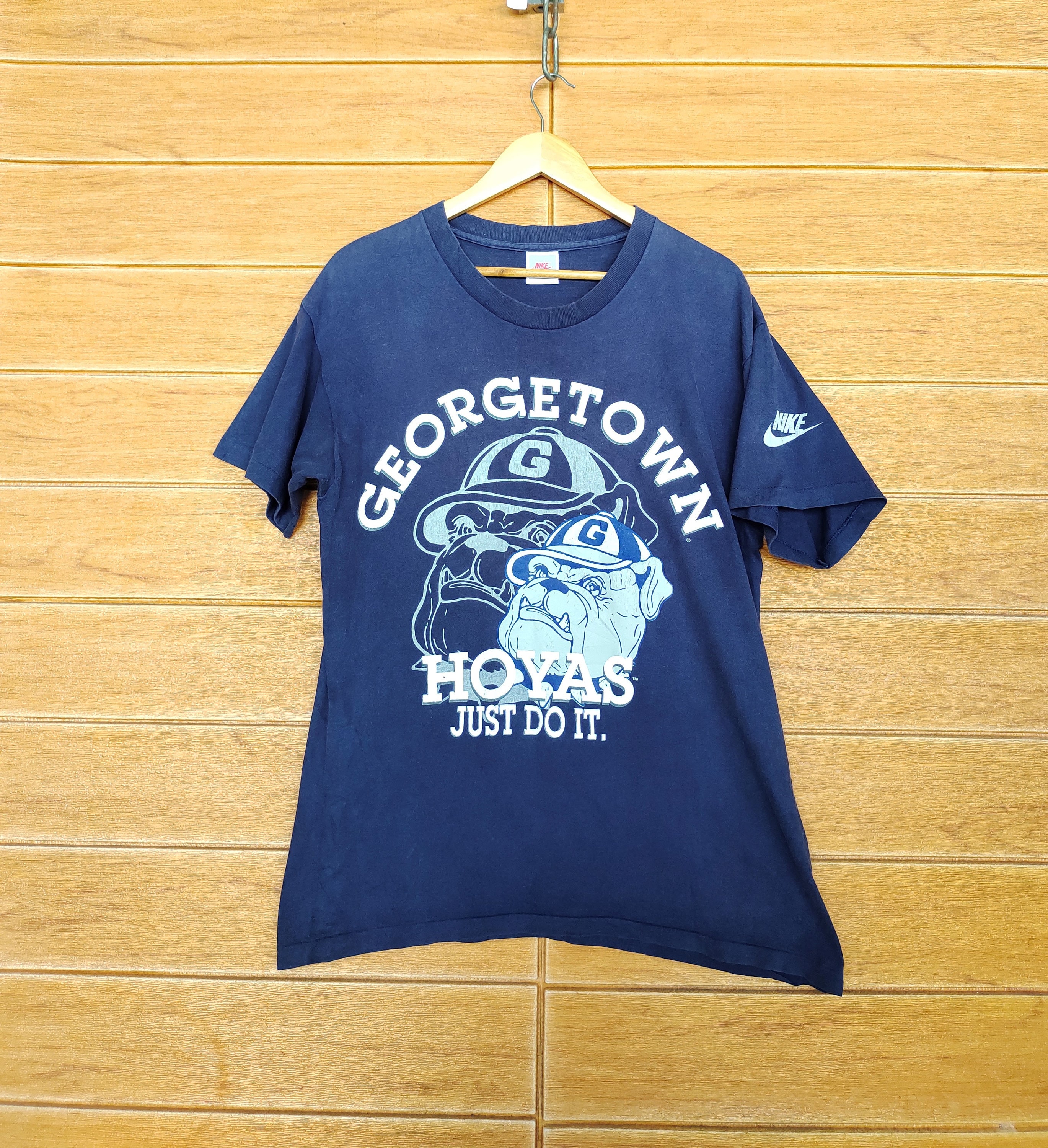 90sジョージタウン　スターター　ホッケージャージ　ブルドッグ 90年代ヴィンテージ ナイキ ジョージタウン大学ホヤス Tシャツ、NCAA