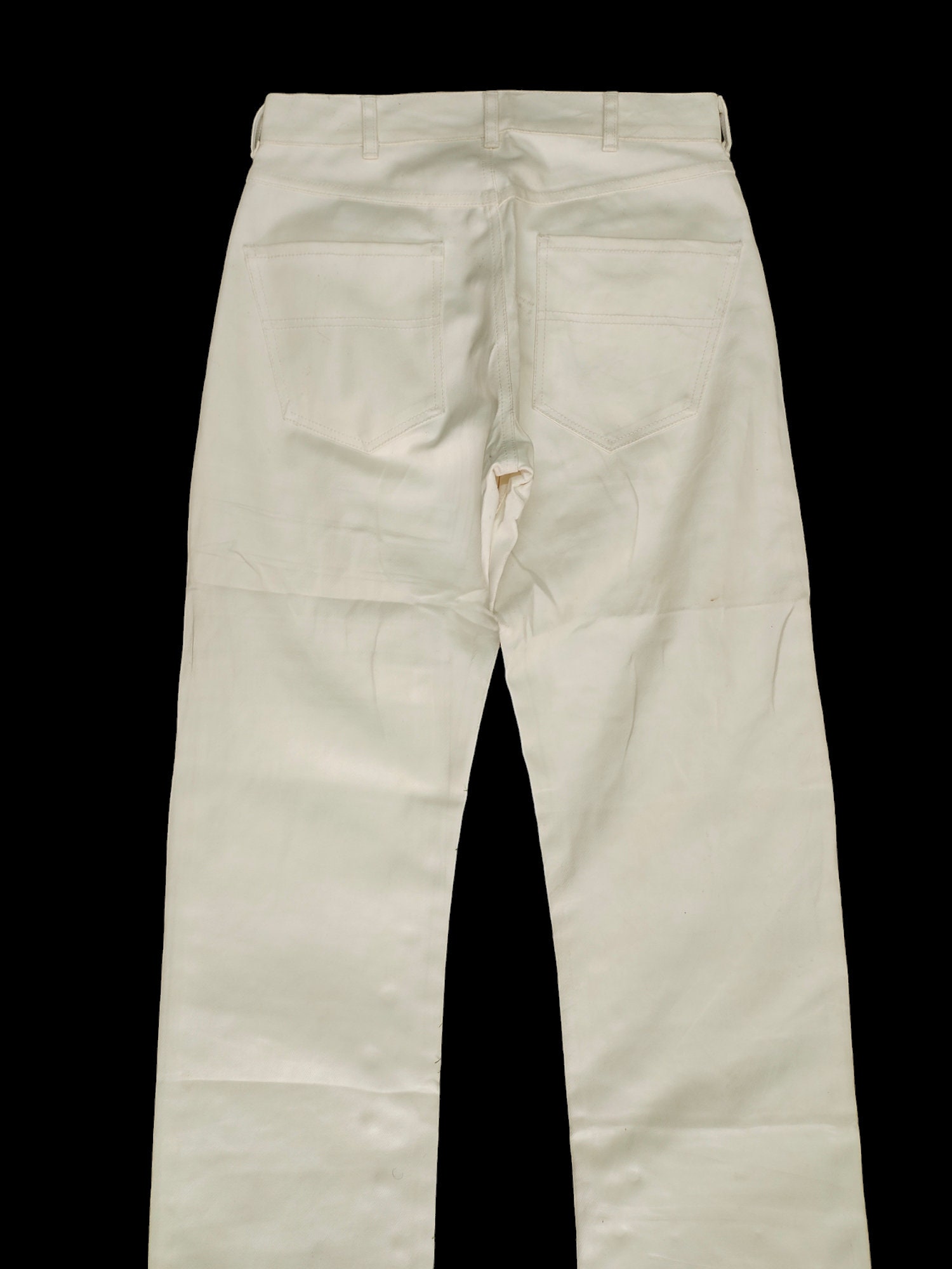 Vintage Katharine Hamnett London White Coated Denim Pants - Waist
