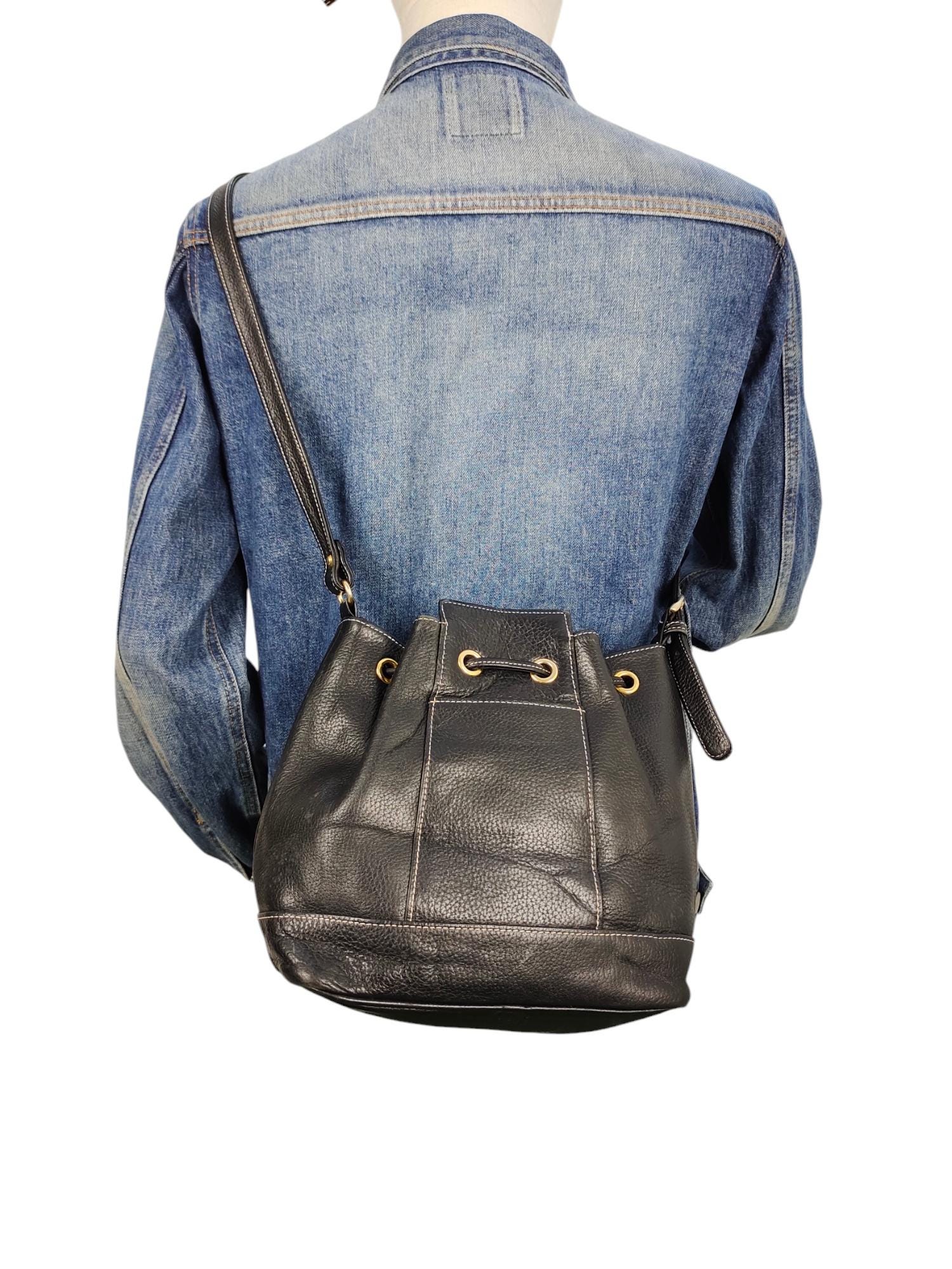 Vintage Jacovitti Italy Patina Full Leather Bucket Bag - Etsy