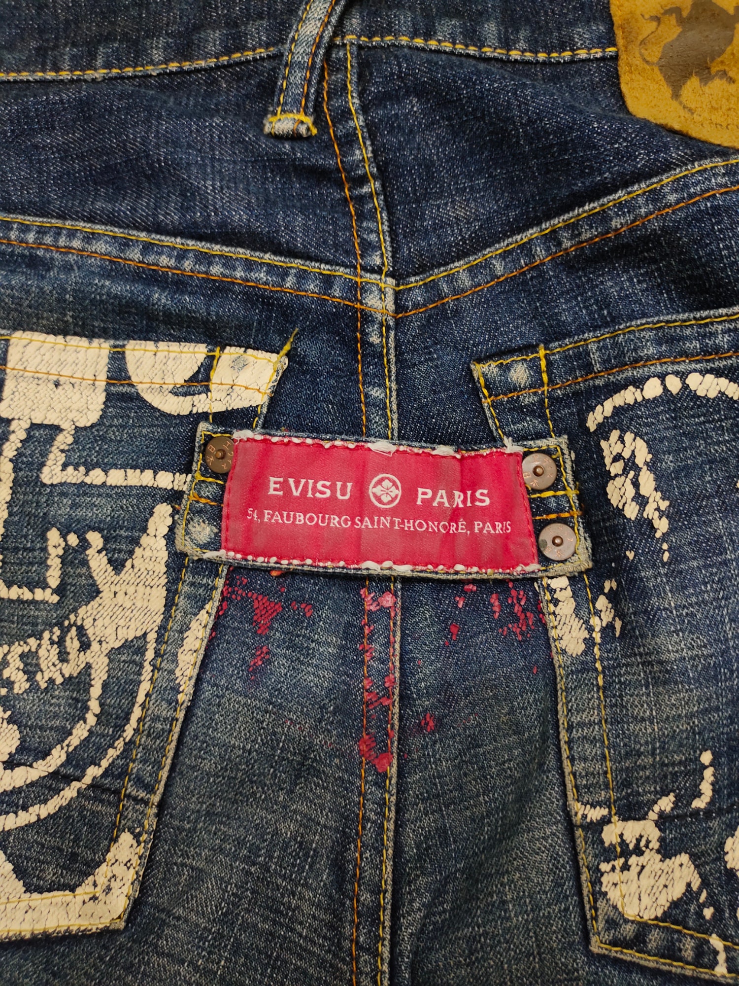 W32x34 Vintage Evisu Calvin Leong Big Daicock Selvedge Denim W32x34 Vintage Evisu Calvin Leong Big Daicock Selvedge Denim