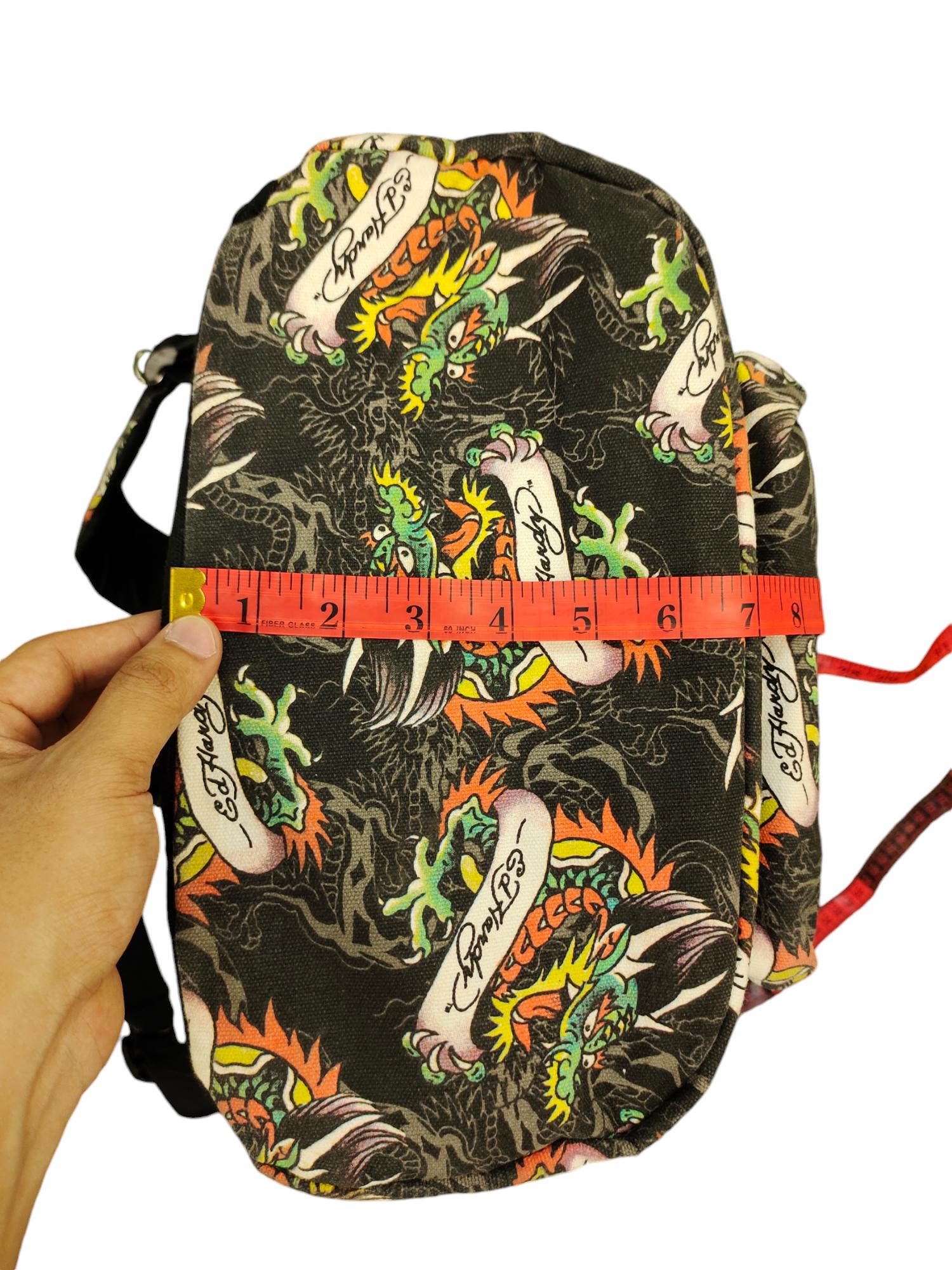 Vintage Y2k Ed Hardy Dragon Fullprint Backpack Bag Ed Hardy