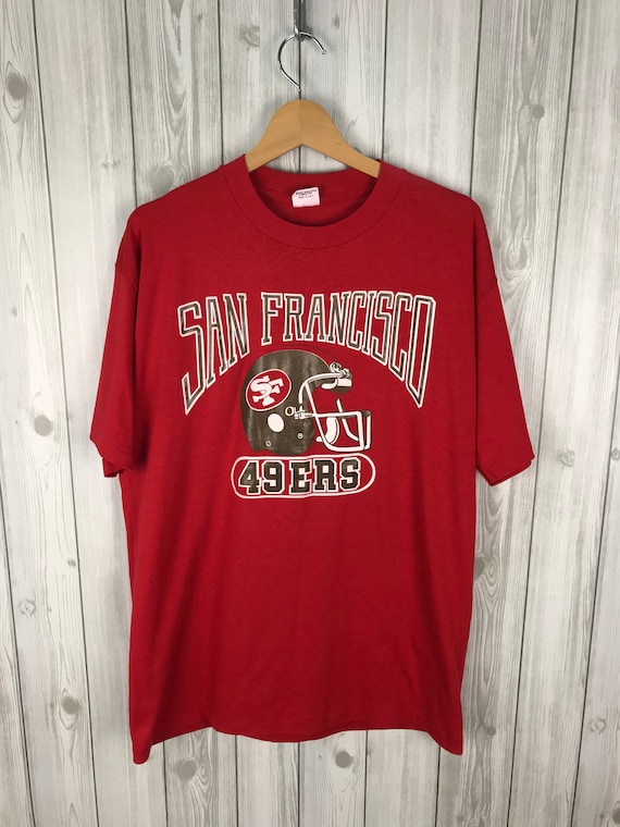 Rare Vintage 90s SAN FRANCISCO 49ERS Print T-shirt / Large | Etsy