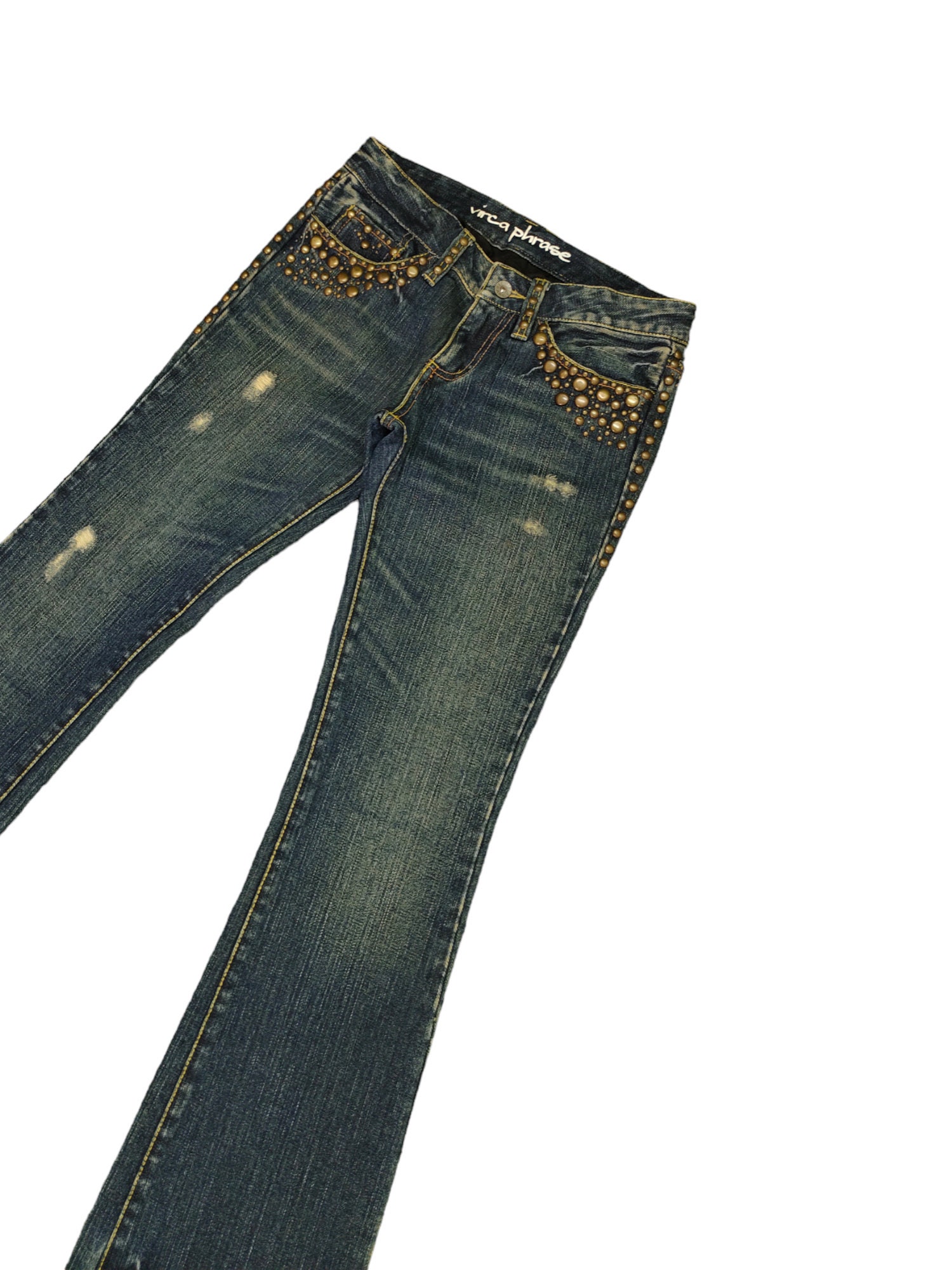 Hysteric Glamour Studded Jeans - Etsy Hysteric Glamour Studded Jeans - Etsy